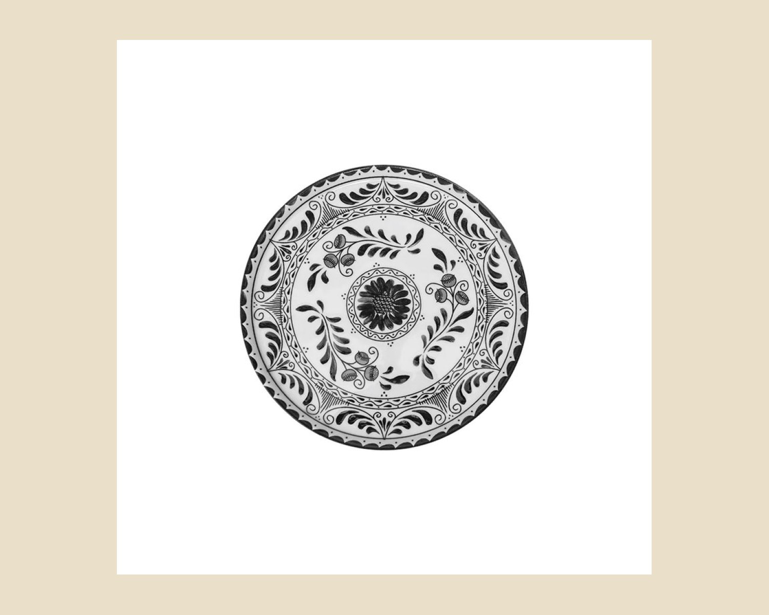 Plato Trinche Plana 15 cm Negro | Talavera 2.0