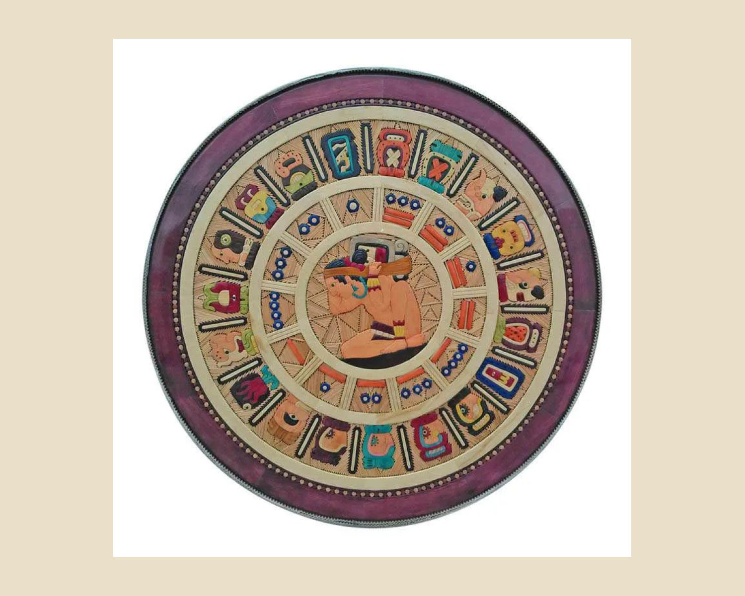 CALENDARIO MAYA — Decoración artesanal de Tonalá, Jalisco
