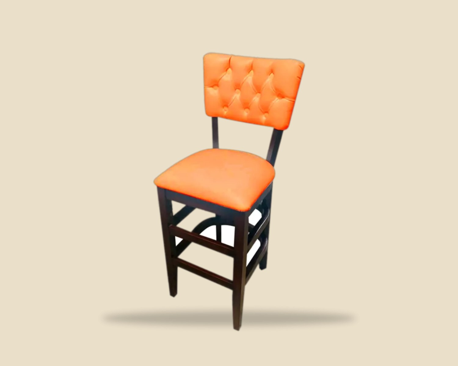 Bar naranja 058 — Sillas de Bar artesanal de madera, hecho a mano en Tonalá, Jalisco