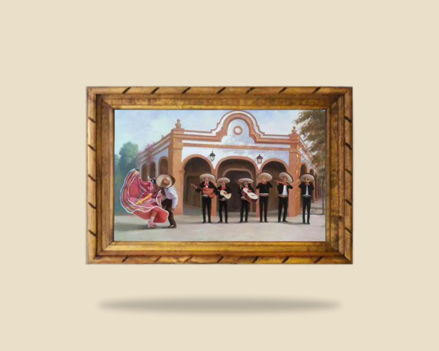 Escena Mexicana 003 — Cuadros artesanal de Tonalá, Jalisco