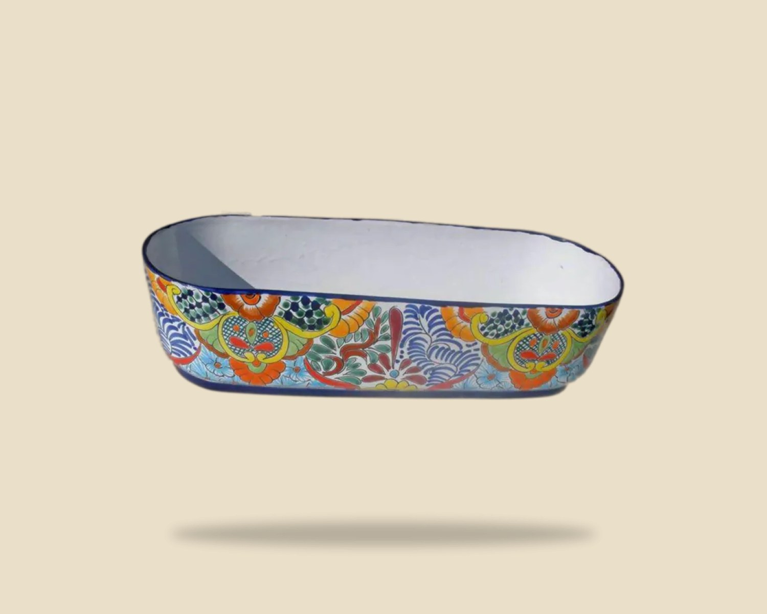 Jardinera Salchicha — Ceramica y Talavera artesanal de madera, hecho a mano en Tonalá, Jalisco