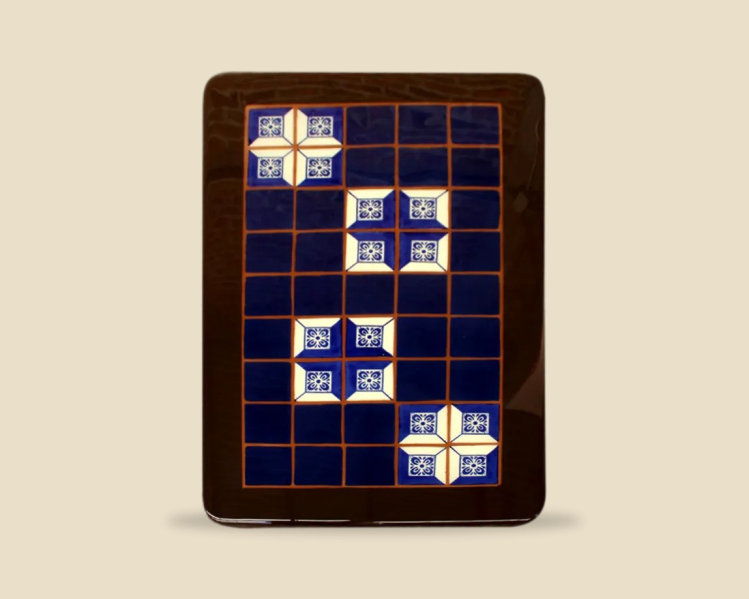 Azulejo Cruz — Mesa con Azulejo artesanal de Tonalá, Jalisco