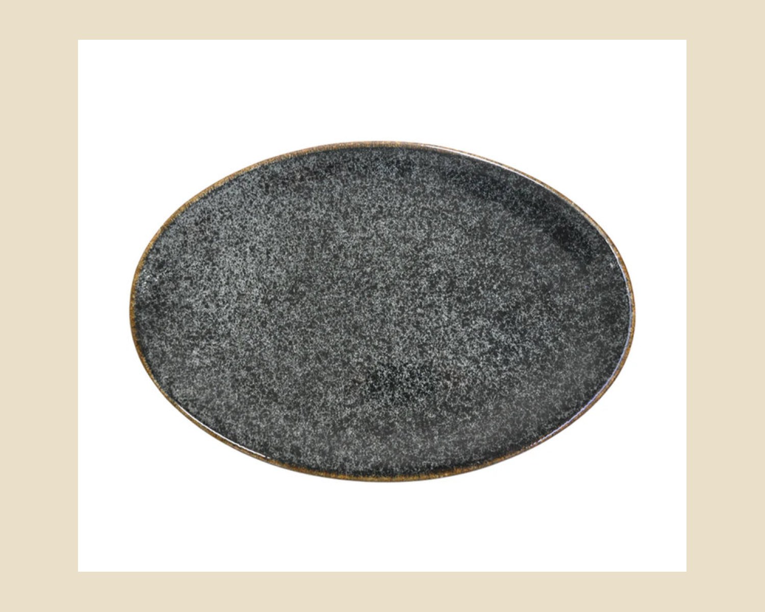Platón Oval 34 OTB de 34 cm Negro | Cabo