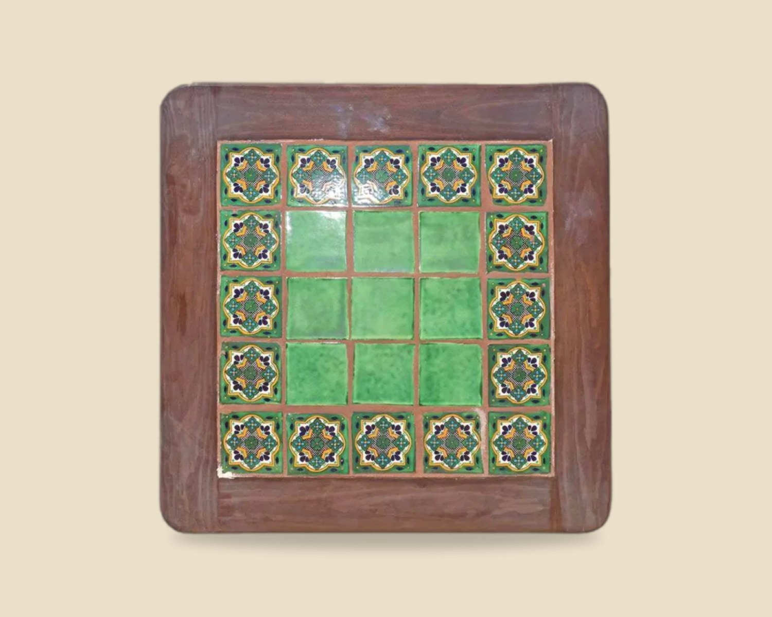 Azulejo 008 — Mesa con Azulejo artesanal de Tonalá, Jalisco