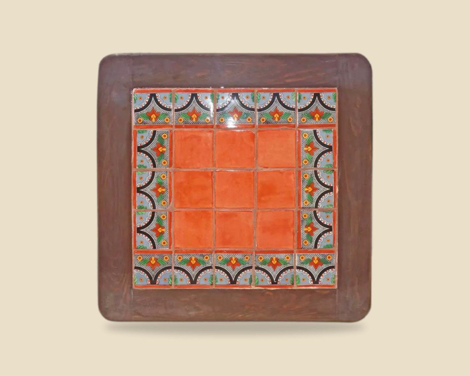 Azulejo 010 — Mesa con Azulejo artesanal de Tonalá, Jalisco