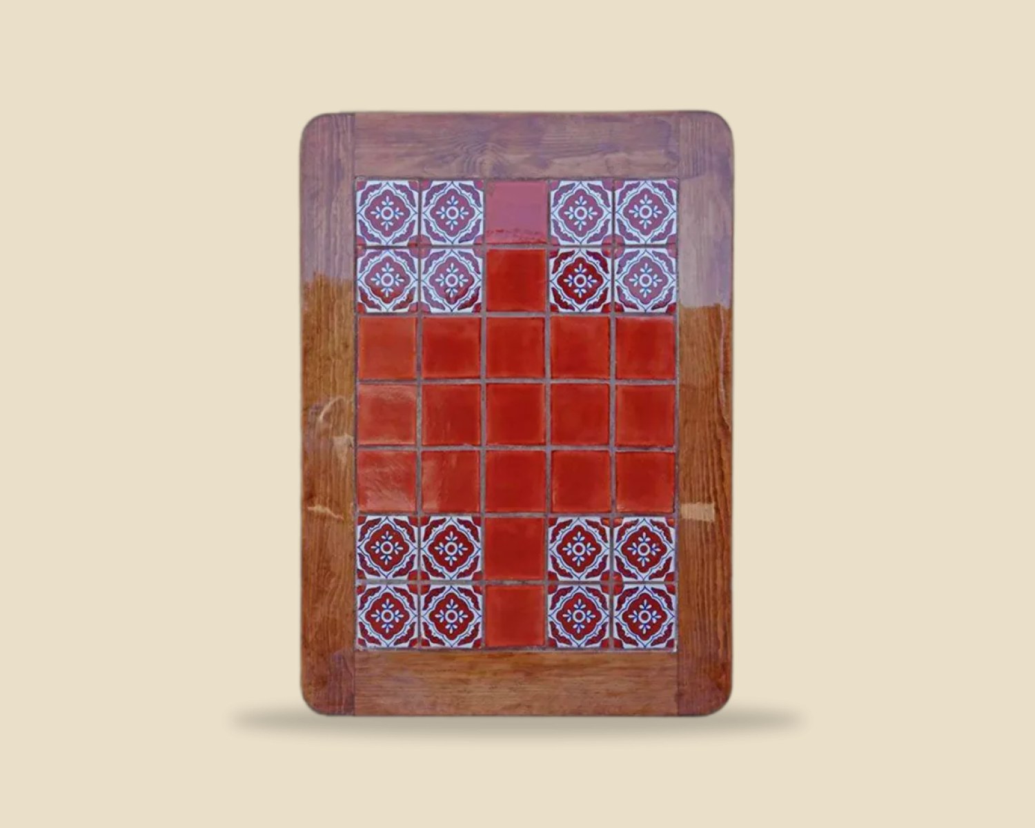 Azulejo 012 — Mesa con Azulejo artesanal de Tonalá, Jalisco