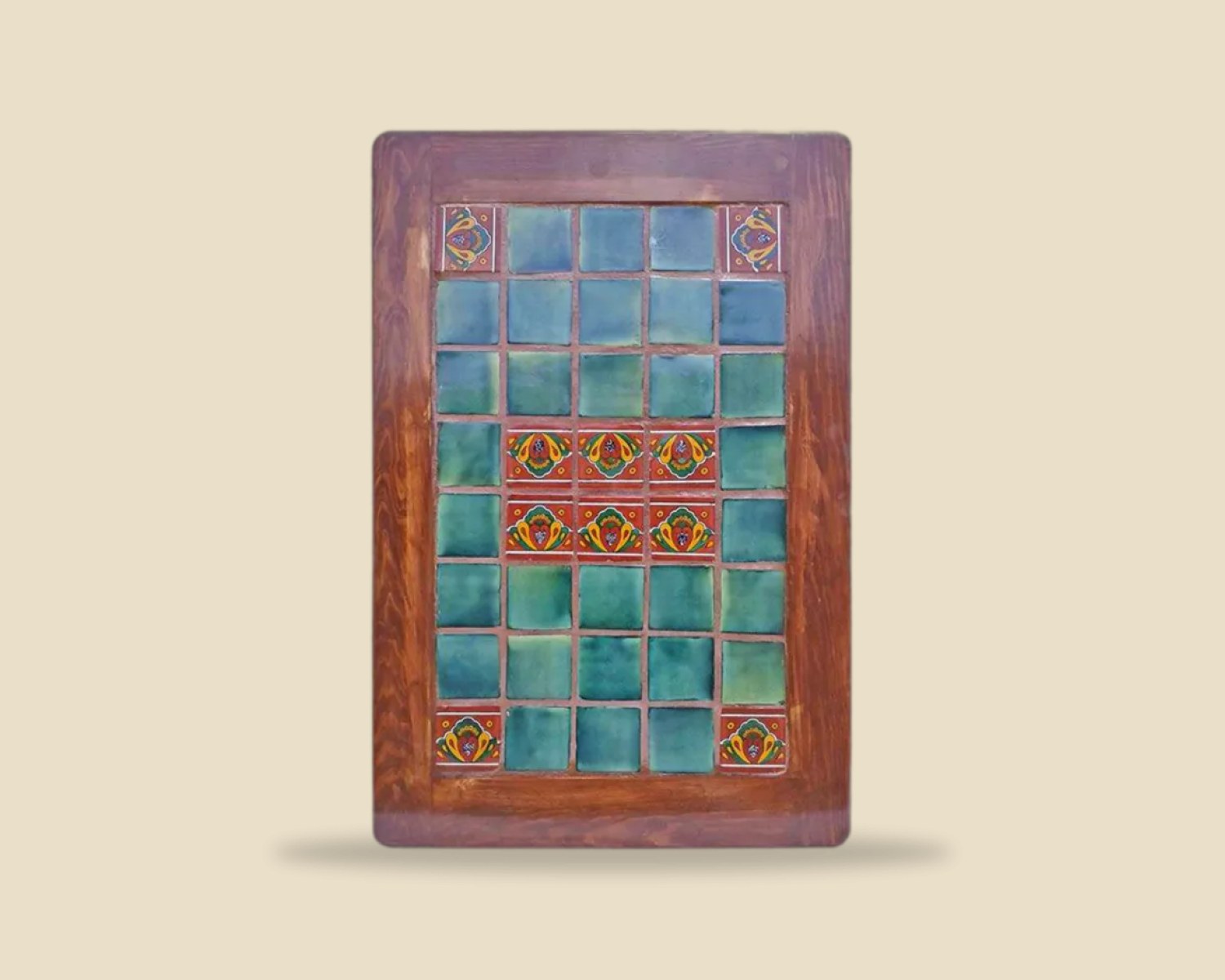 Azulejo 019 — Mesa con Azulejo artesanal de madera, hecho a mano en Tonalá, Jalisco