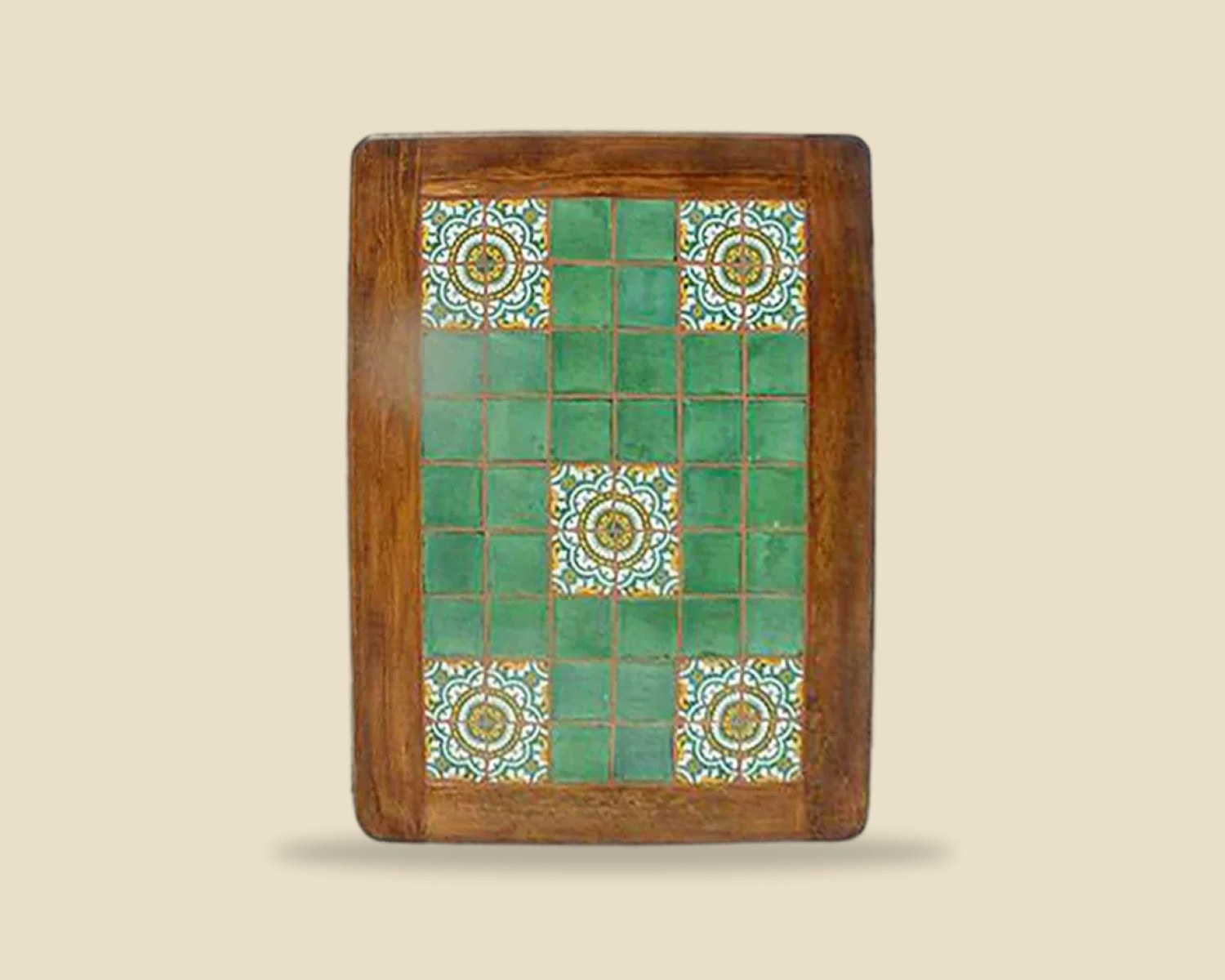 Azulejo 023 — Mesa con Azulejo artesanal de Tonalá, Jalisco
