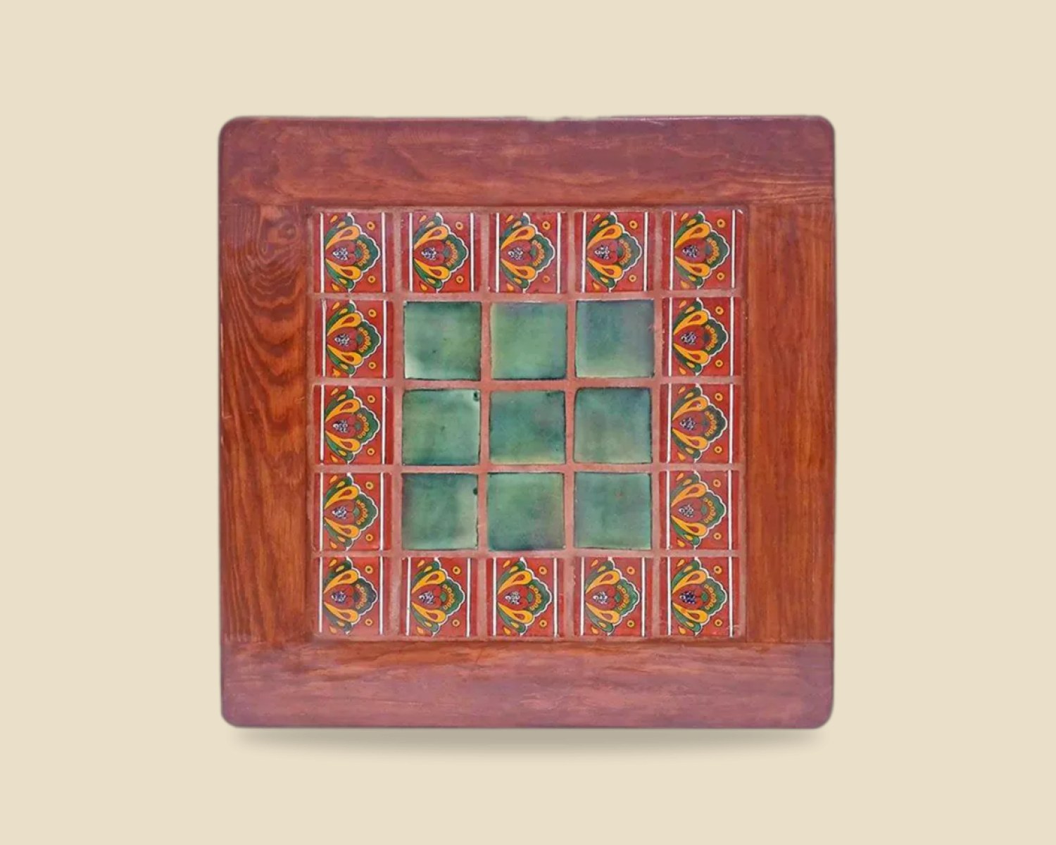 Azulejo 025 — Mesa con Azulejo artesanal de madera, hecho a mano en Tonalá, Jalisco
