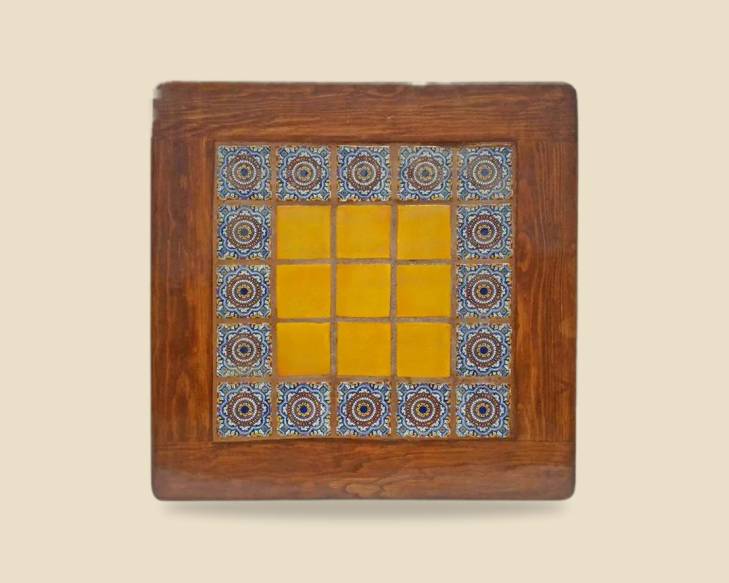 Azulejo 028 — Mesa con Azulejo artesanal de madera, hecho a mano en Tonalá, Jalisco