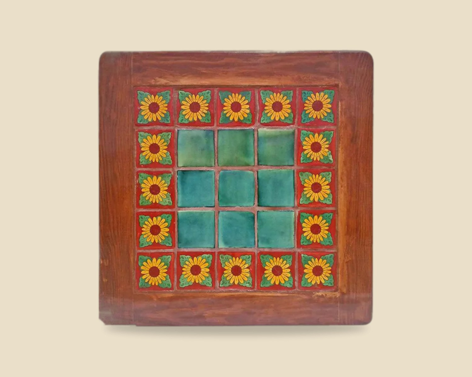 Azulejo 030 — Mesa con Azulejo artesanal de madera, hecho a mano en Tonalá, Jalisco