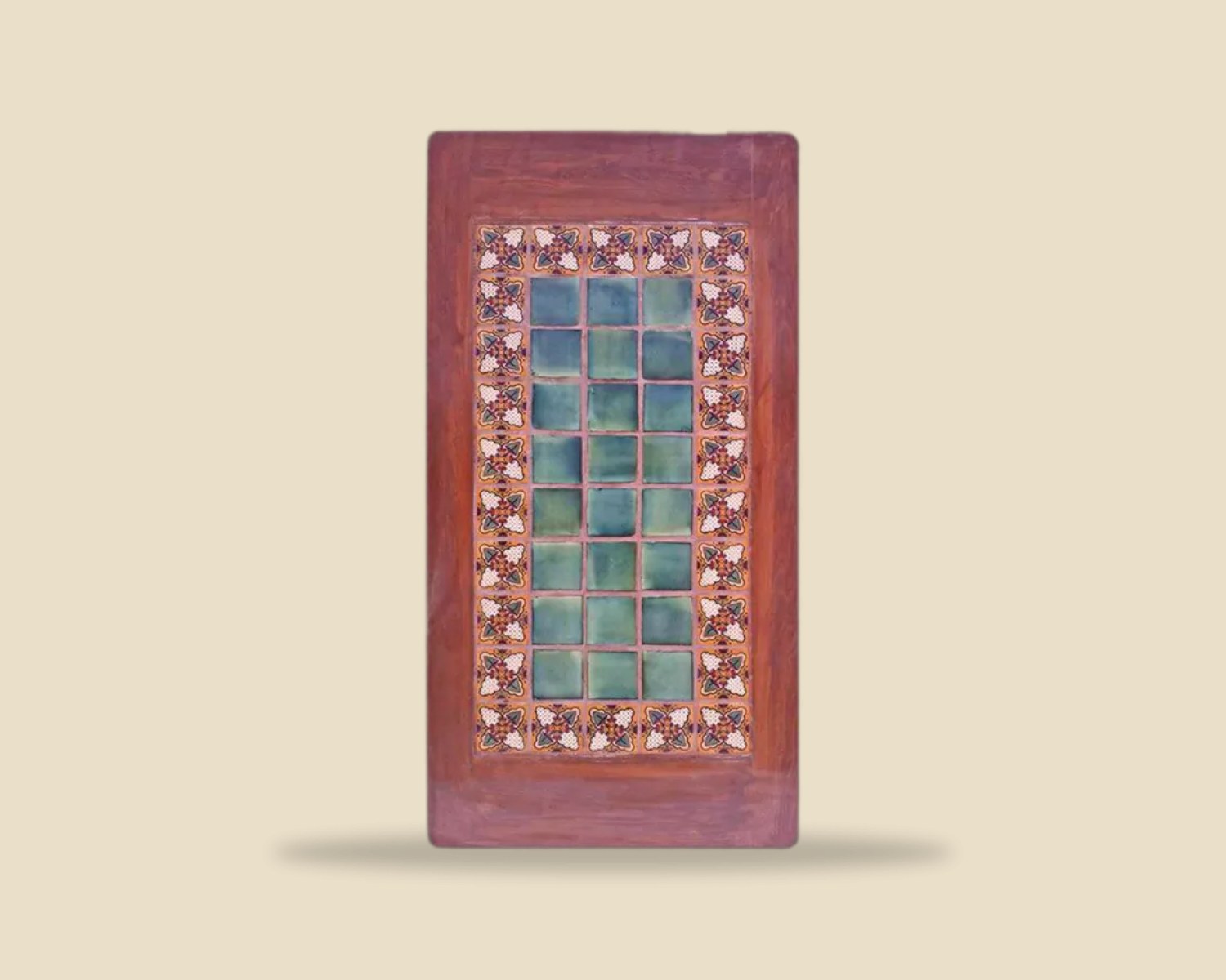 Azulejo 032 — Mesa con Azulejo artesanal de madera, hecho a mano en Tonalá, Jalisco