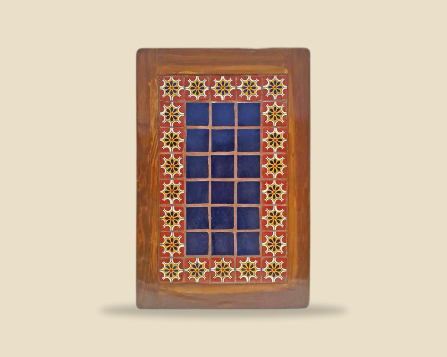 Azulejo 034 — Mesa con Azulejo artesanal de madera, hecho a mano en Tonalá, Jalisco