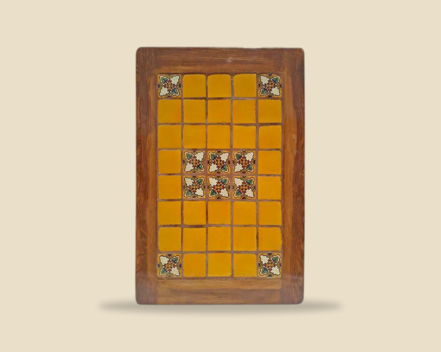 Azulejo 035 — Mesa con Azulejo artesanal de madera, hecho a mano en Tonalá, Jalisco