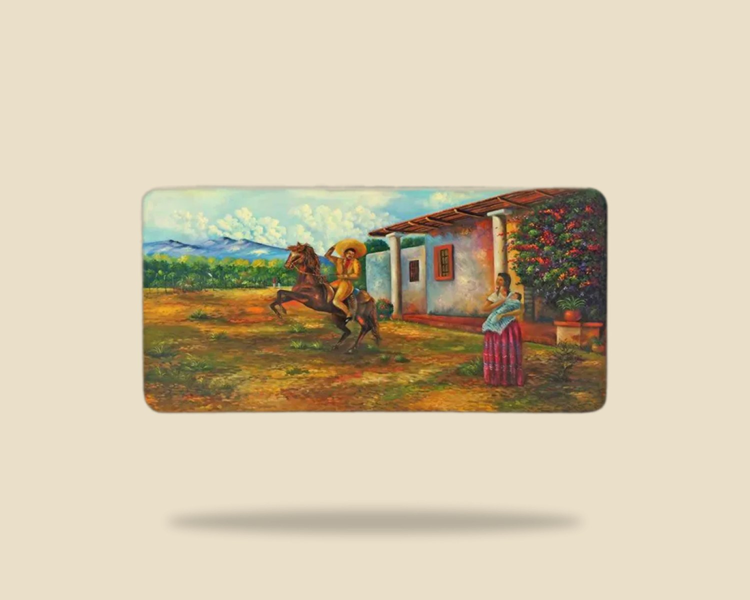 Mesa Pintada 007 — Mesa Pintada artesanal de madera, hecho a mano en Tonalá, Jalisco