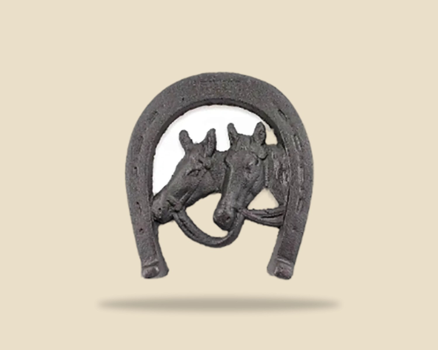 Herradura con caballos — Fierro Forjado Decor artesanal de Tonalá, Jalisco