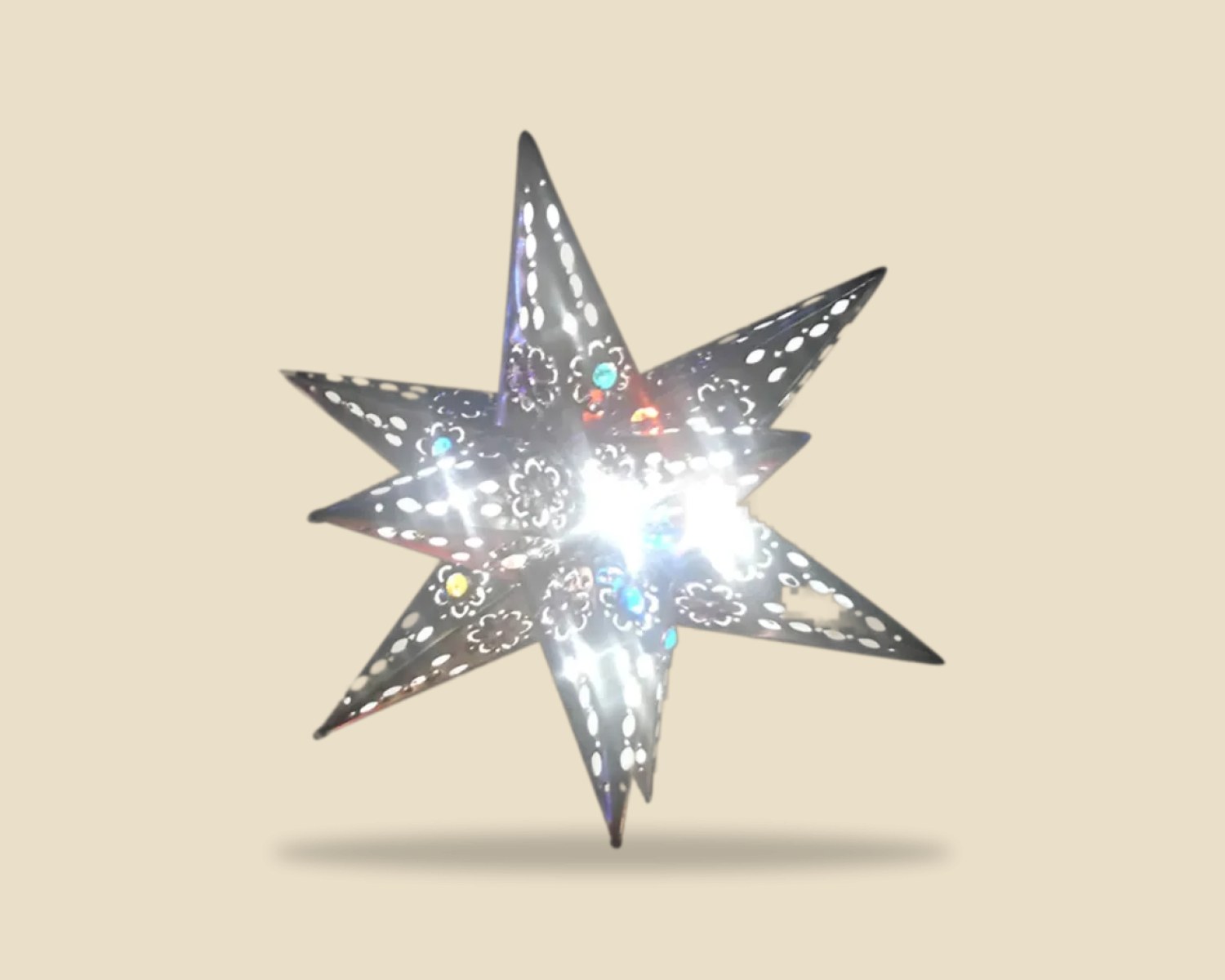 Estrella Plateada — Lamparas artesanal de Tonalá, Jalisco