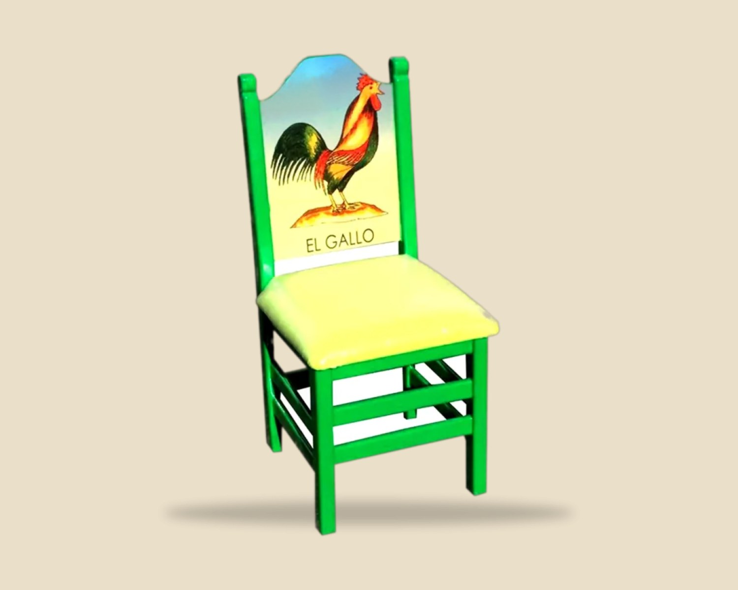 El Gallo — Loteria Mexicana artesanal de madera, hecho a mano en Tonalá, Jalisco