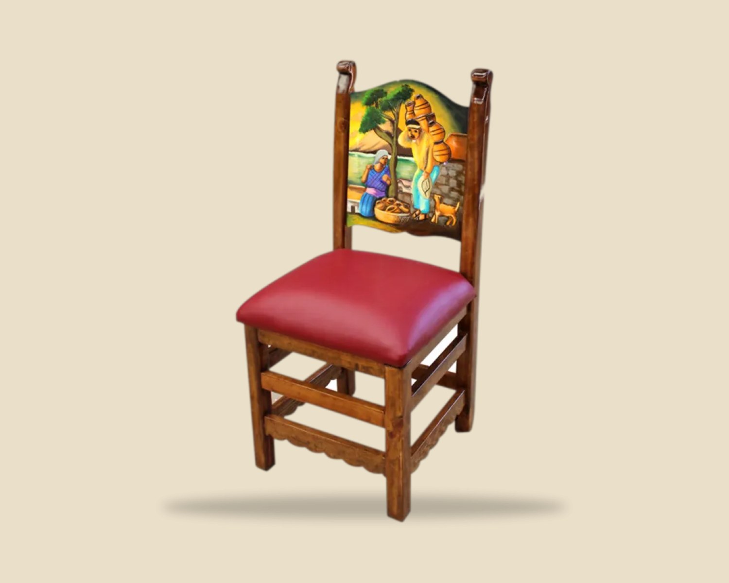 Cantaritos — Sillas Artisticas artesanal de madera, hecho a mano en Tonalá, Jalisco
