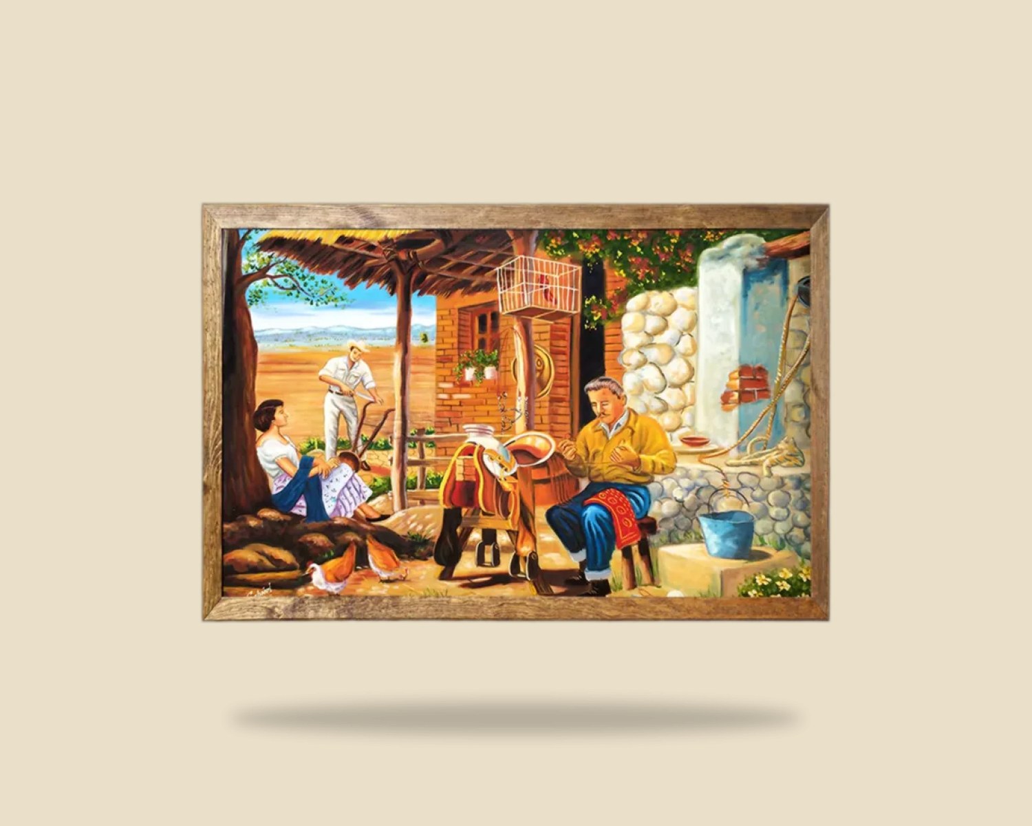 Escena Mexicana 050 — Cuadros artesanal de Tonalá, Jalisco