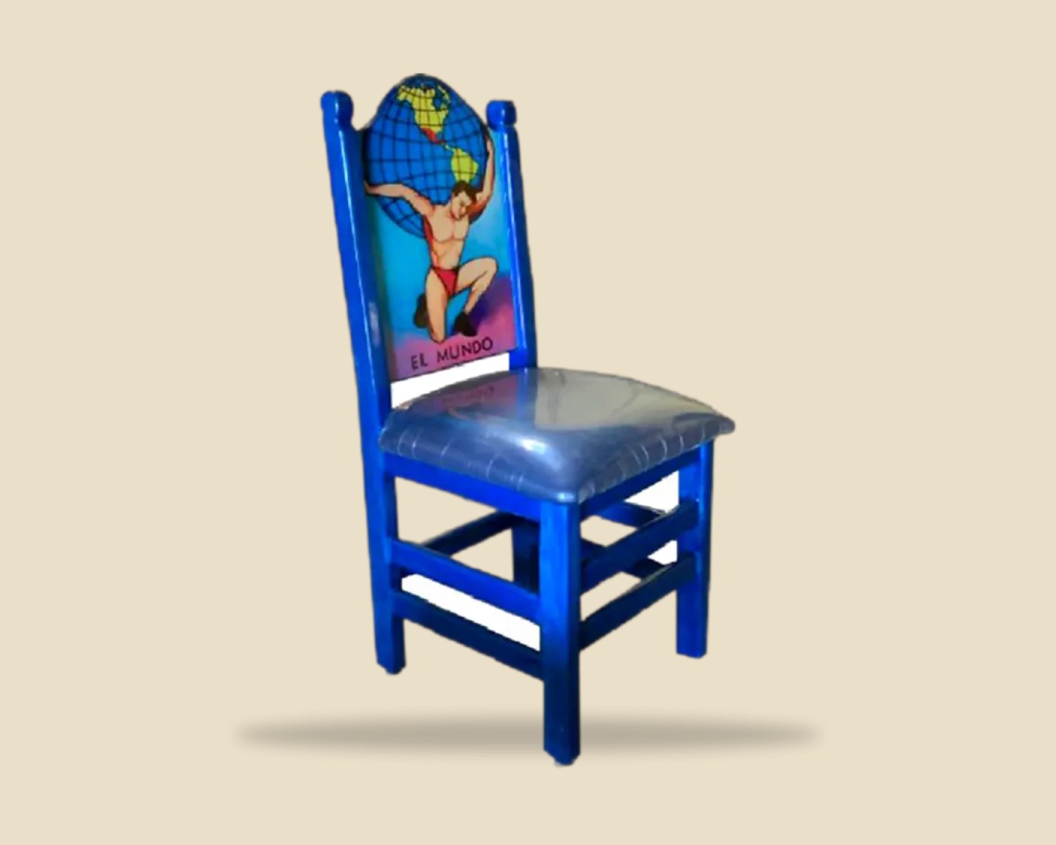 El mundo — Loteria Mexicana artesanal de madera, hecho a mano en Tonalá, Jalisco