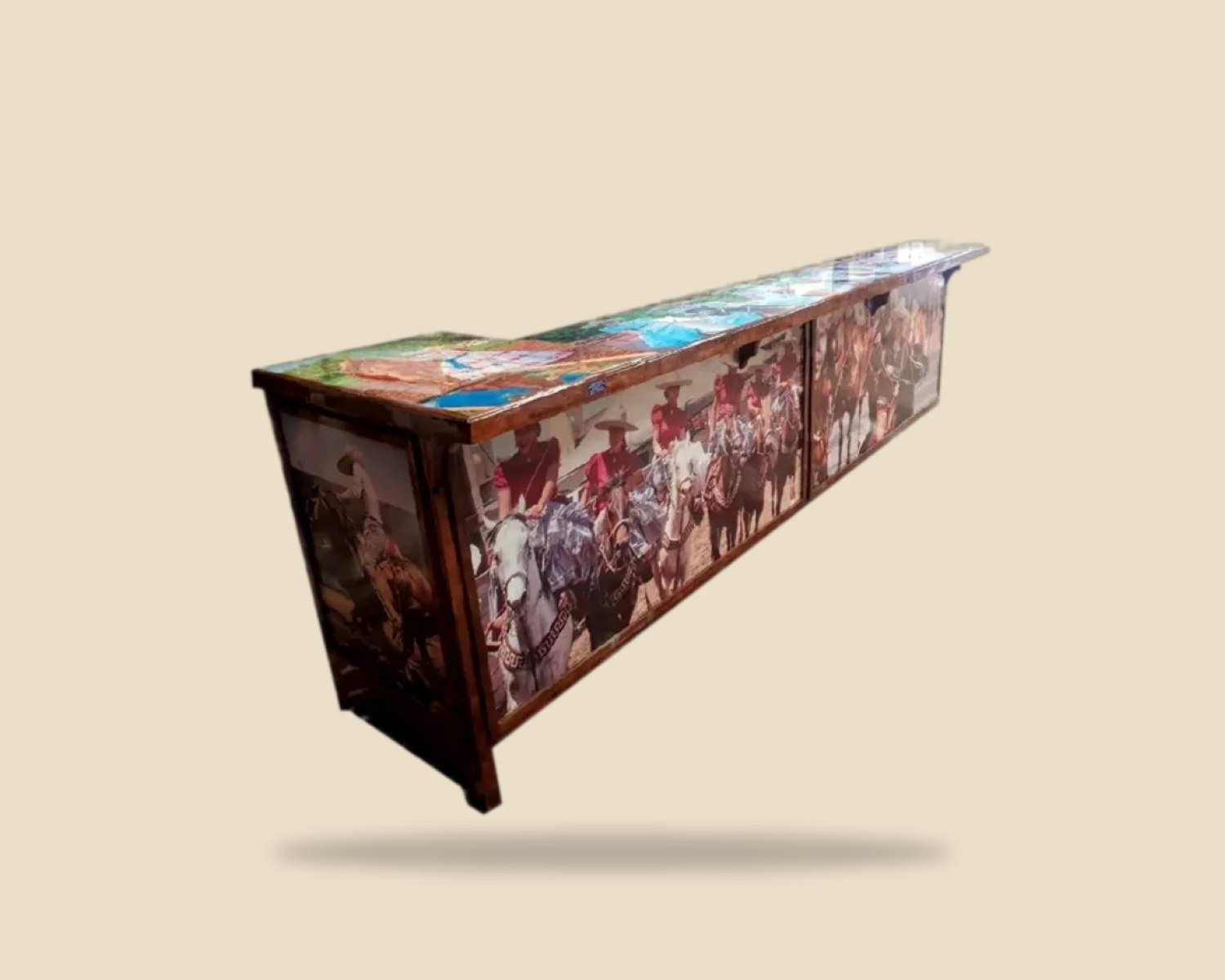 Barra 12 — Barra de Bar artesanal de madera, hecho a mano en Tonalá, Jalisco