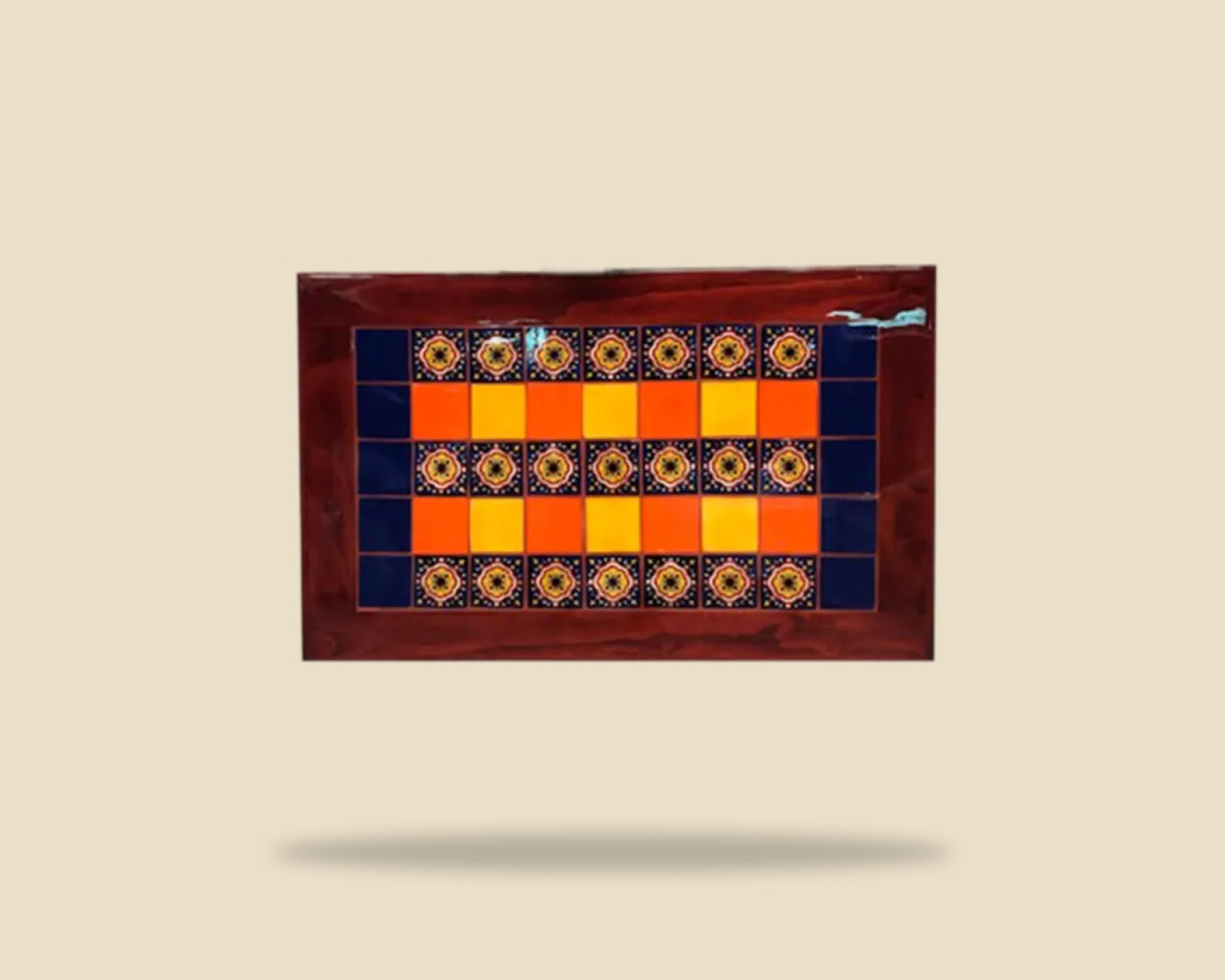 Azulejo 065 — Mesa con Azulejo artesanal de madera, hecho a mano en Tonalá, Jalisco