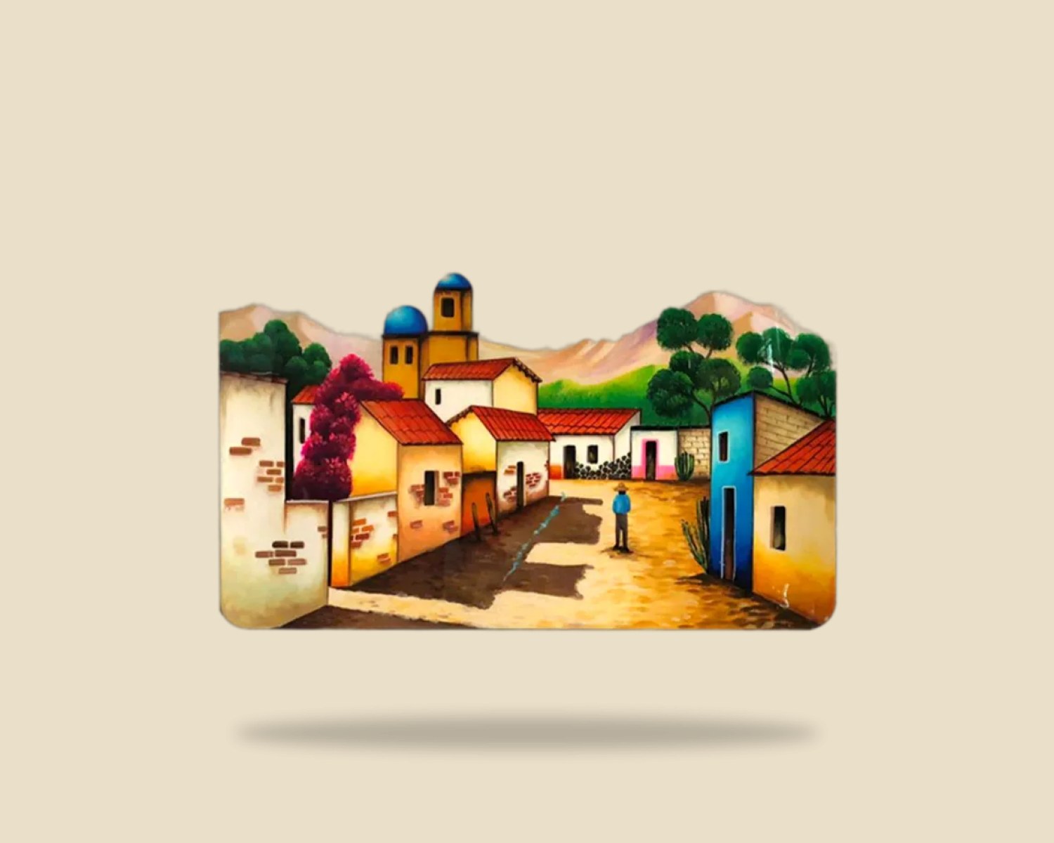 Pintada 039 — Mesa Pintada artesanal de madera, hecho a mano en Tonalá, Jalisco