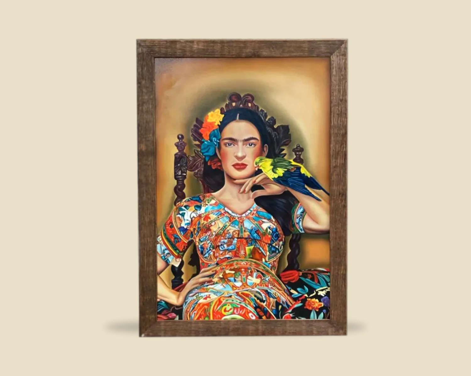 Frida — Cuadros artesanal de madera, hecho a mano en Tonalá, Jalisco