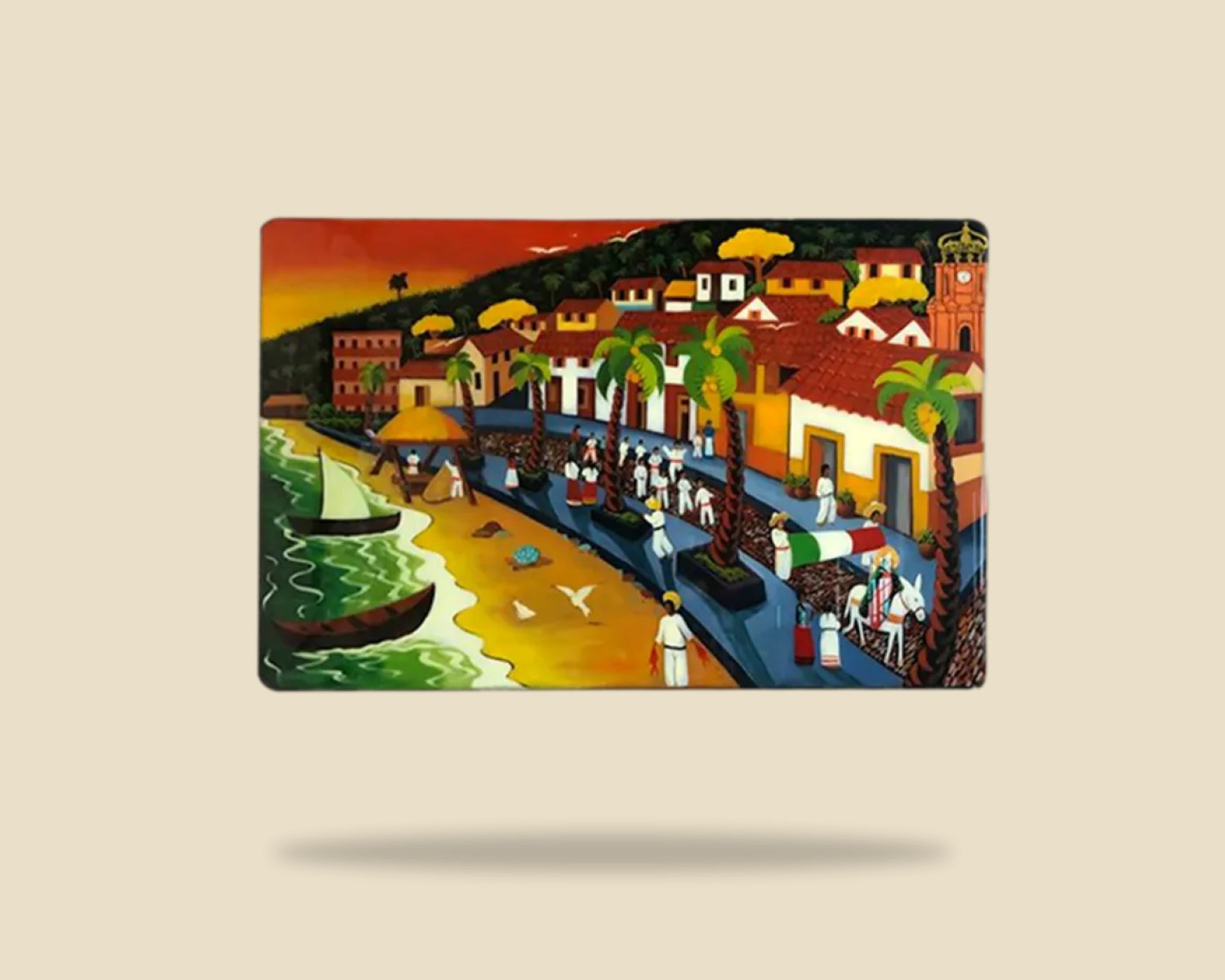 Pintada 050 — Mesa Pintada artesanal de madera, hecho a mano en Tonalá, Jalisco