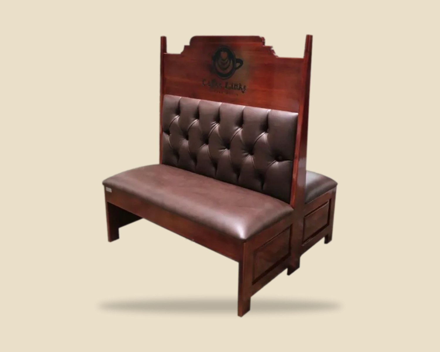 Coffe — Booth Moderno artesanal de madera, hecho a mano en Tonalá, Jalisco
