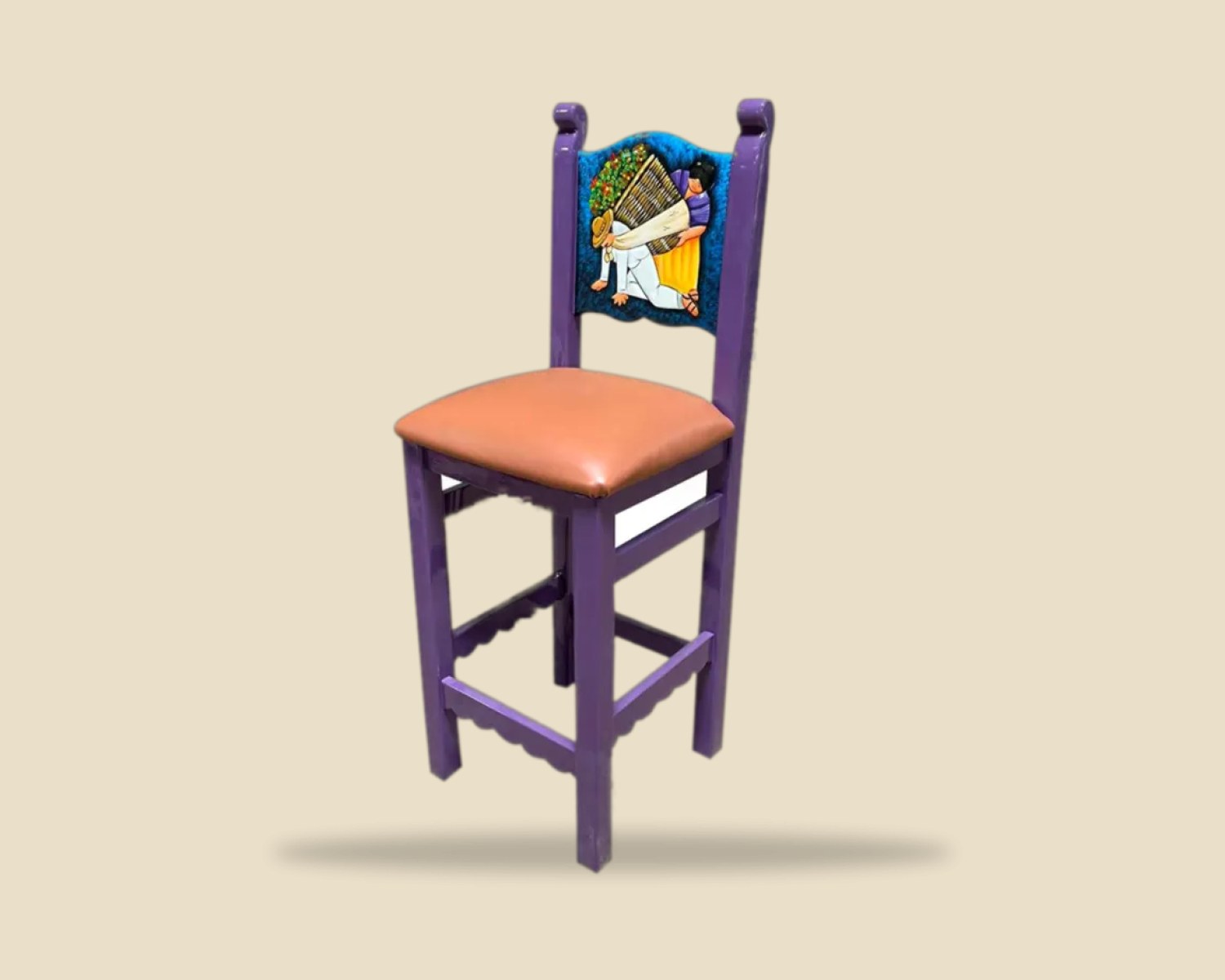 Artistico  Bar 050 — Sillas de Bar artesanal de madera, hecho a mano en Tonalá, Jalisco