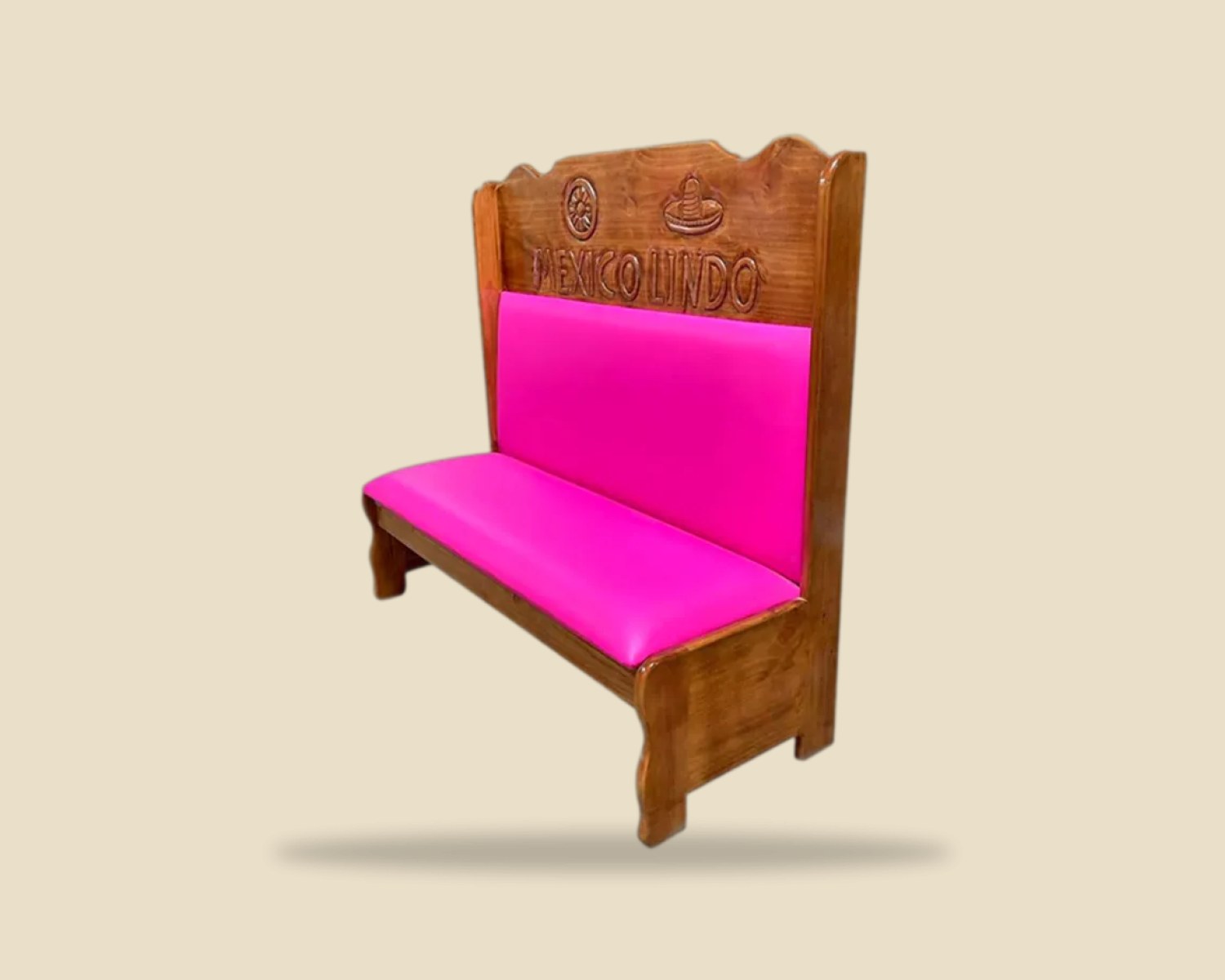 Rosa Mexicano — Booth Rustico artesanal de madera, hecho a mano en Tonalá, Jalisco