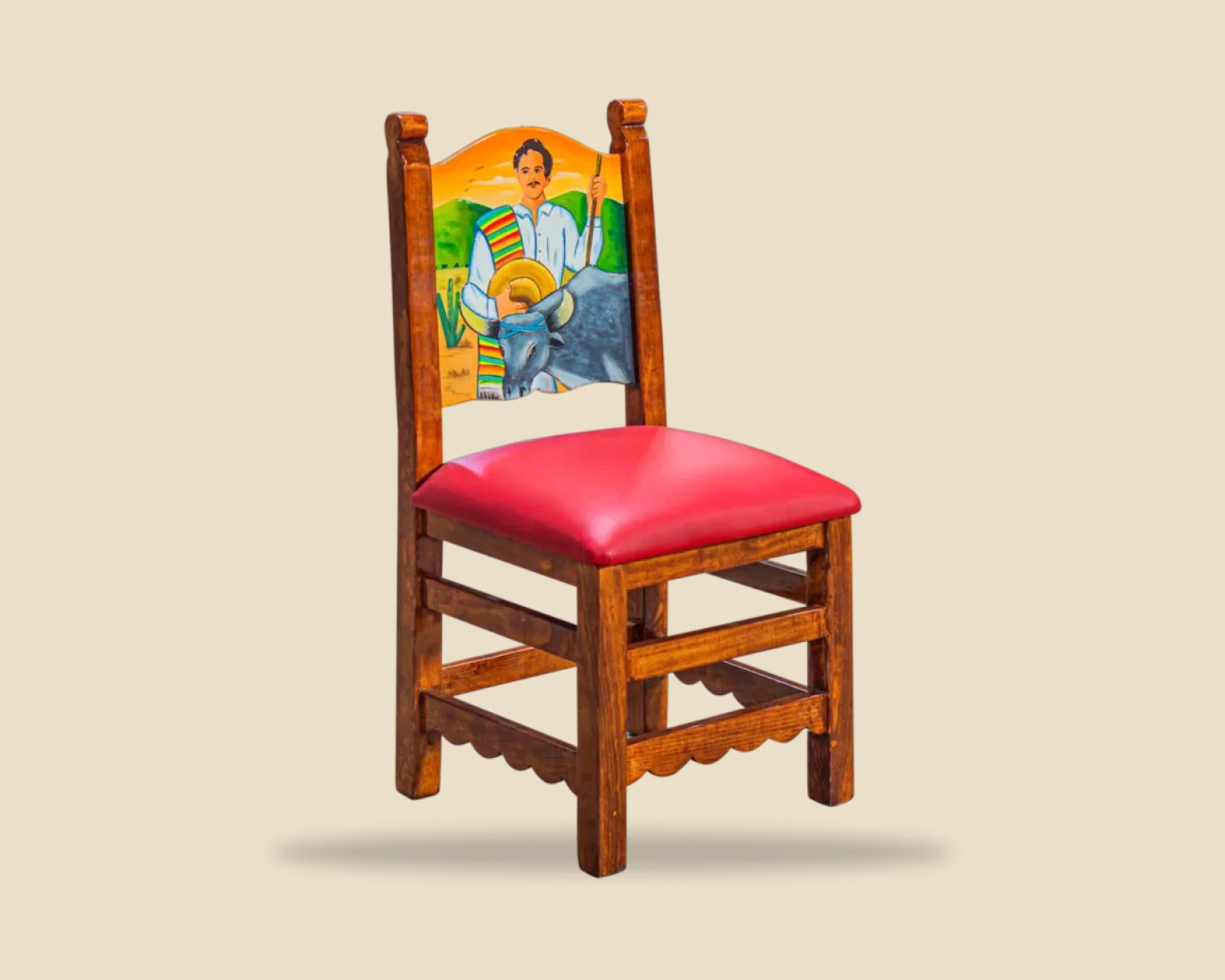 Campesino Tallado — Sillas Artisticas artesanal de madera, hecho a mano en Tonalá, Jalisco