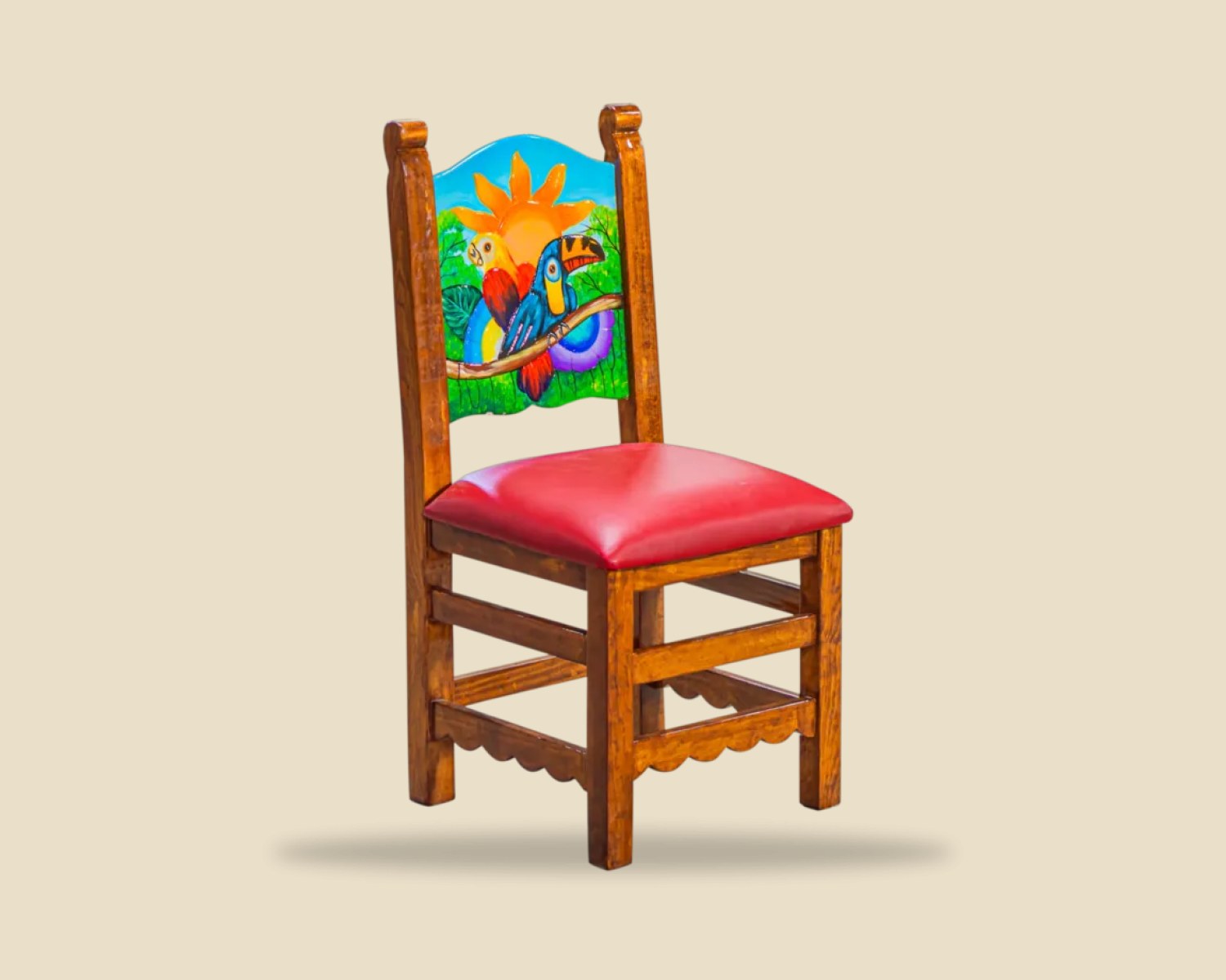 Tropical Tallada — Sillas Artisticas artesanal de madera, hecho a mano en Tonalá, Jalisco
