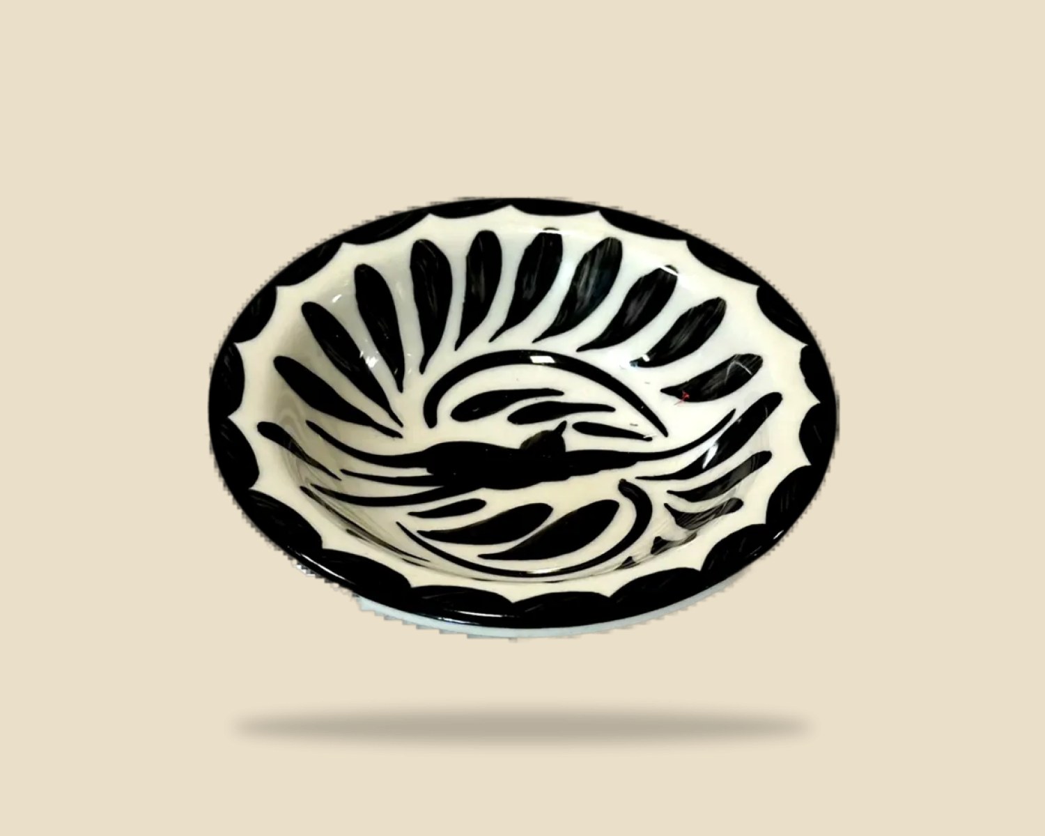 Plato salsero — Talavera artesanal de Tonalá, Jalisco