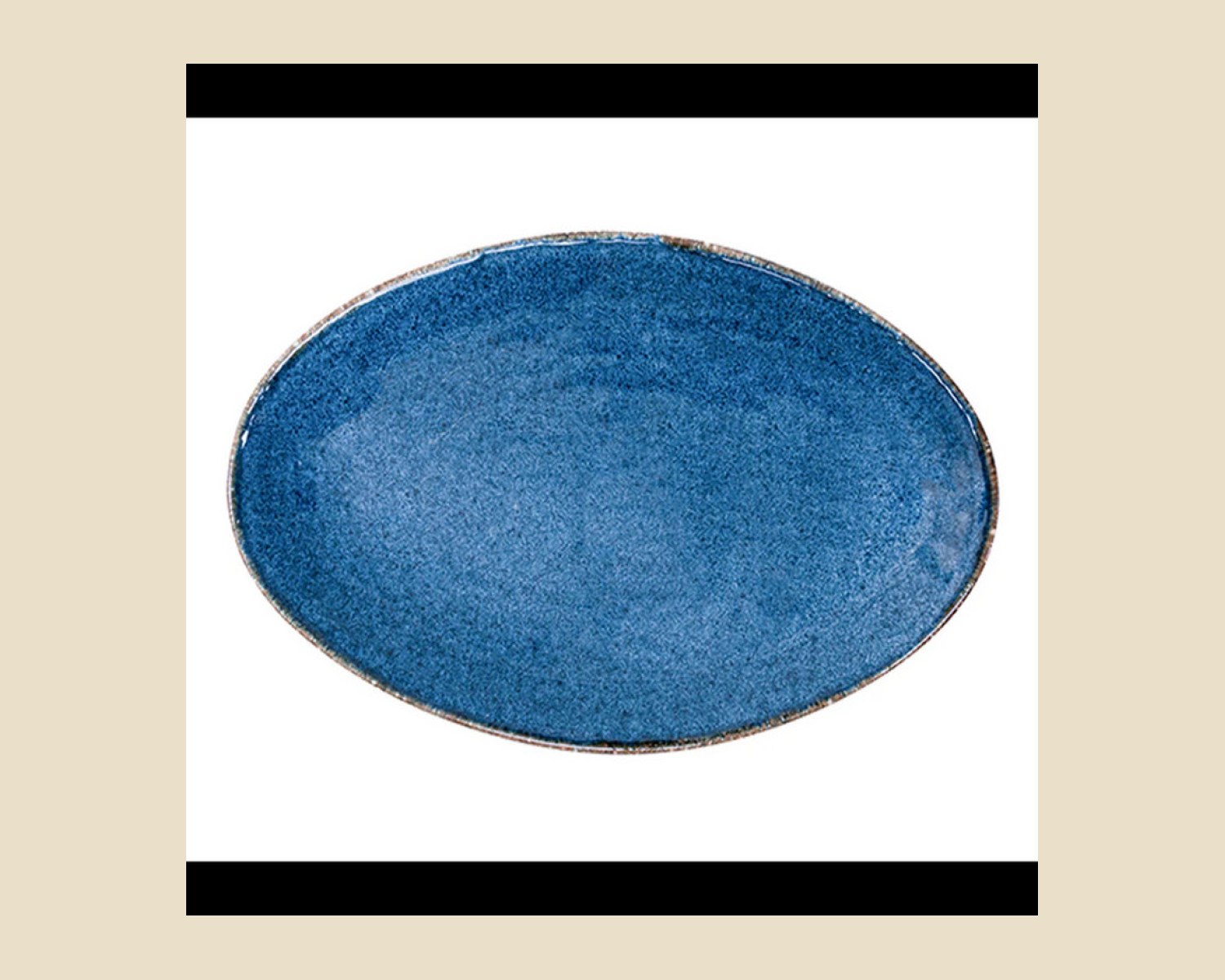 Platón Oval 34 OTB de 34 cm Índigo | Cabo