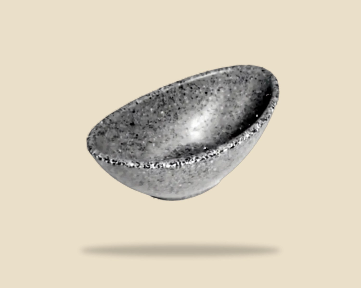 Salsero ovalado 4IN Melamina gris linea premium — Tacana artesanal de Tonalá, Jalisco